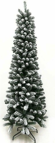 Albero natale innevato slim - di,